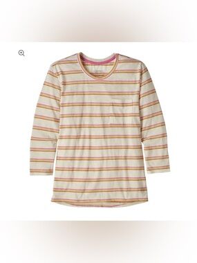 Patagonia Womens Mainstay 3/4 Sleeved Top Organic Cotton